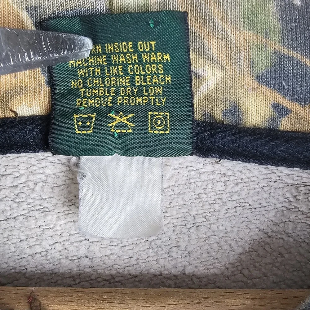 Vintage Cabelas Hoodie Mens 3XL Pullover Camo Realtree Seclusion 3D Cotton 90s